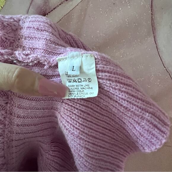 5/$30 Crochet Sweater Peplum Tank Top L - Picture 4 of 6